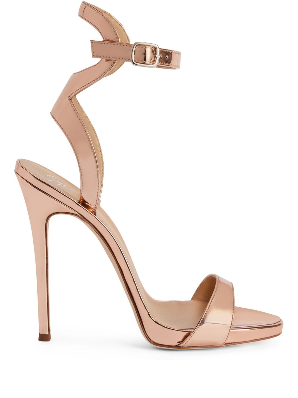 Giuseppe Zanotti Gwyneth 金属感高跟凉鞋 - 粉色