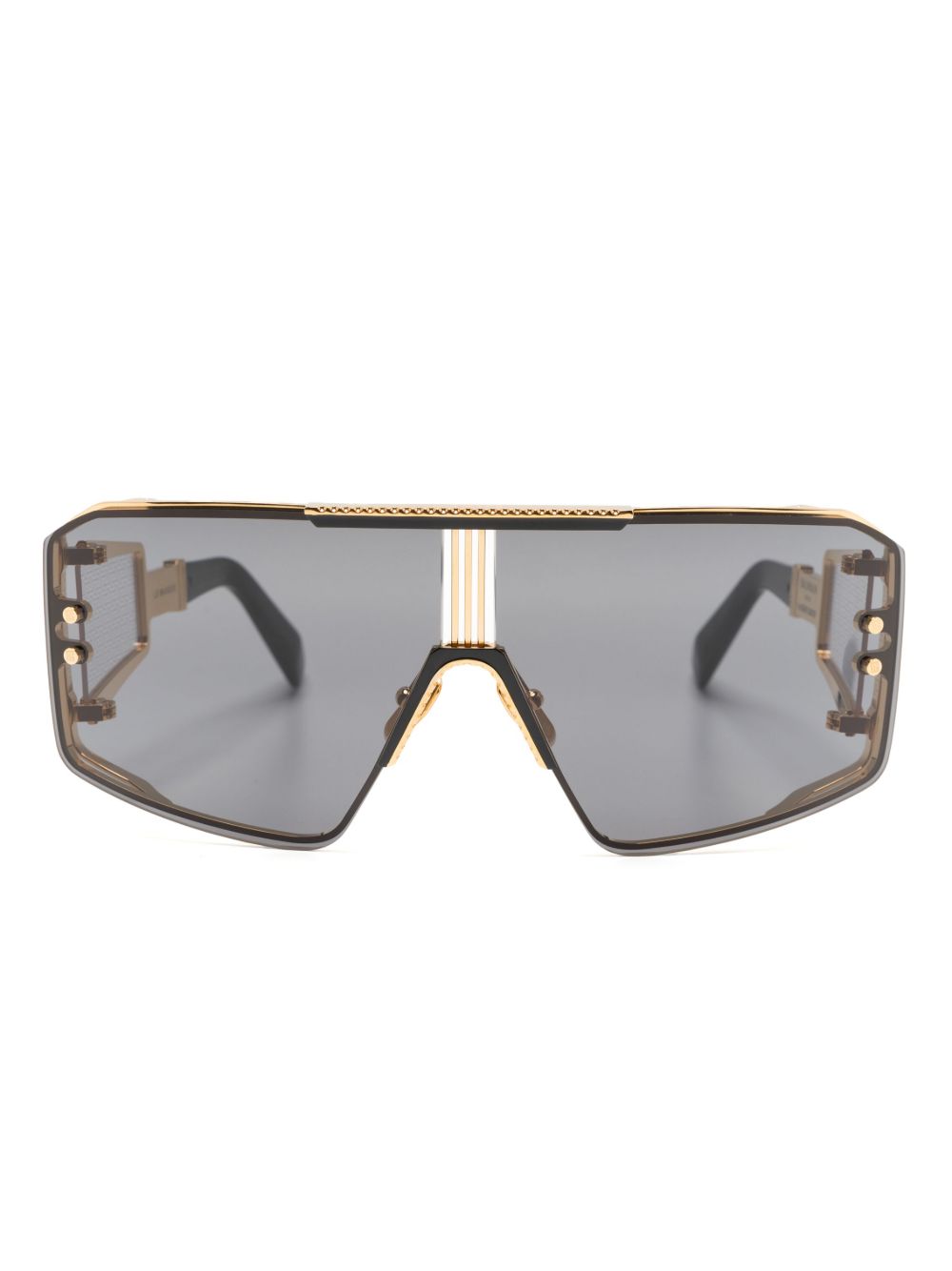 Balmain Eyewear Le Masque 超大框太阳眼镜 - 金色