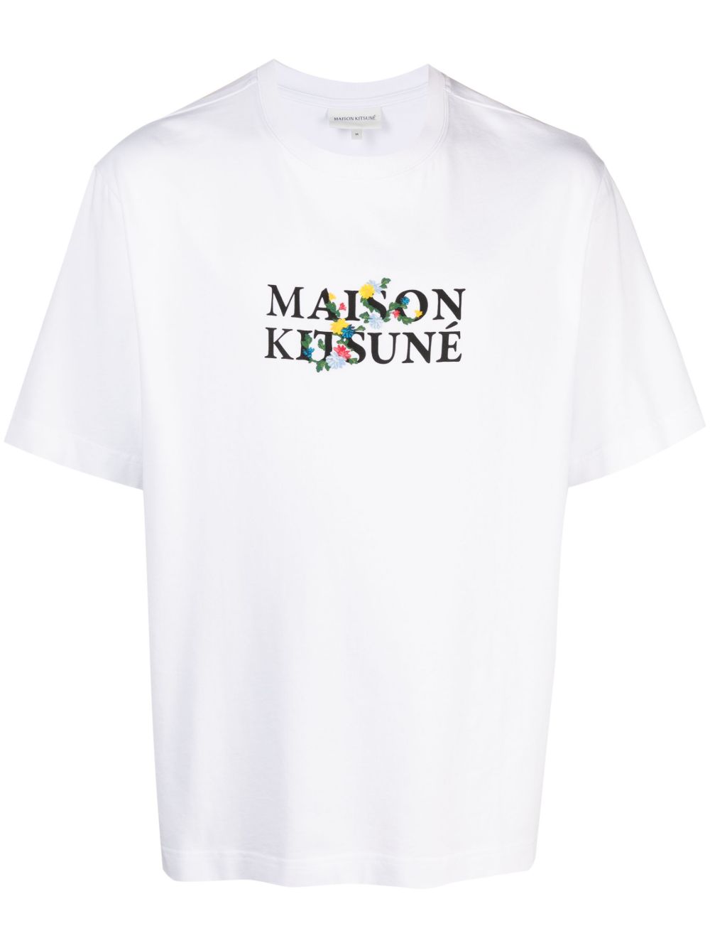 Maison Kitsuné logo印花棉T恤 - 白色