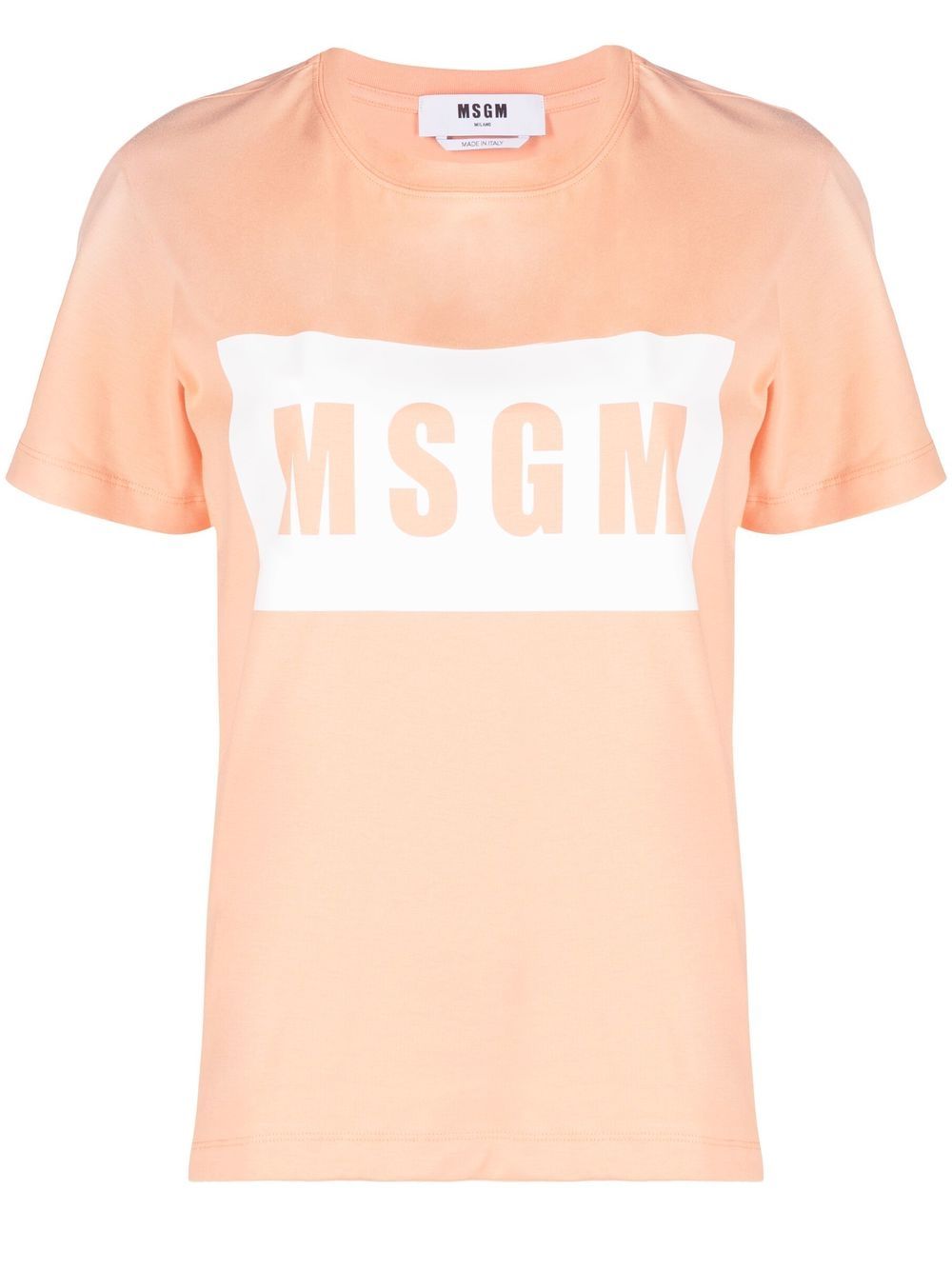 MSGM logo印花短袖T恤 - 橘色