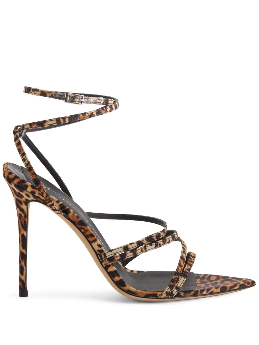 Giuseppe Zanotti Intriigo Claire 动物纹高跟凉鞋 - 褐色