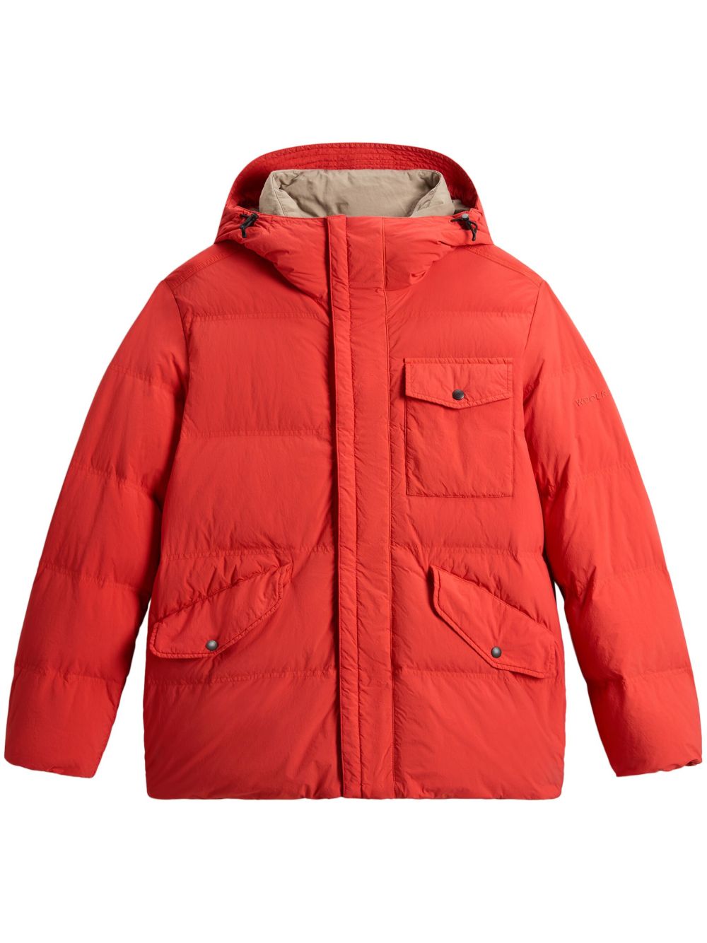 Woolrich 成衣染蓬松夹克 - 橘色