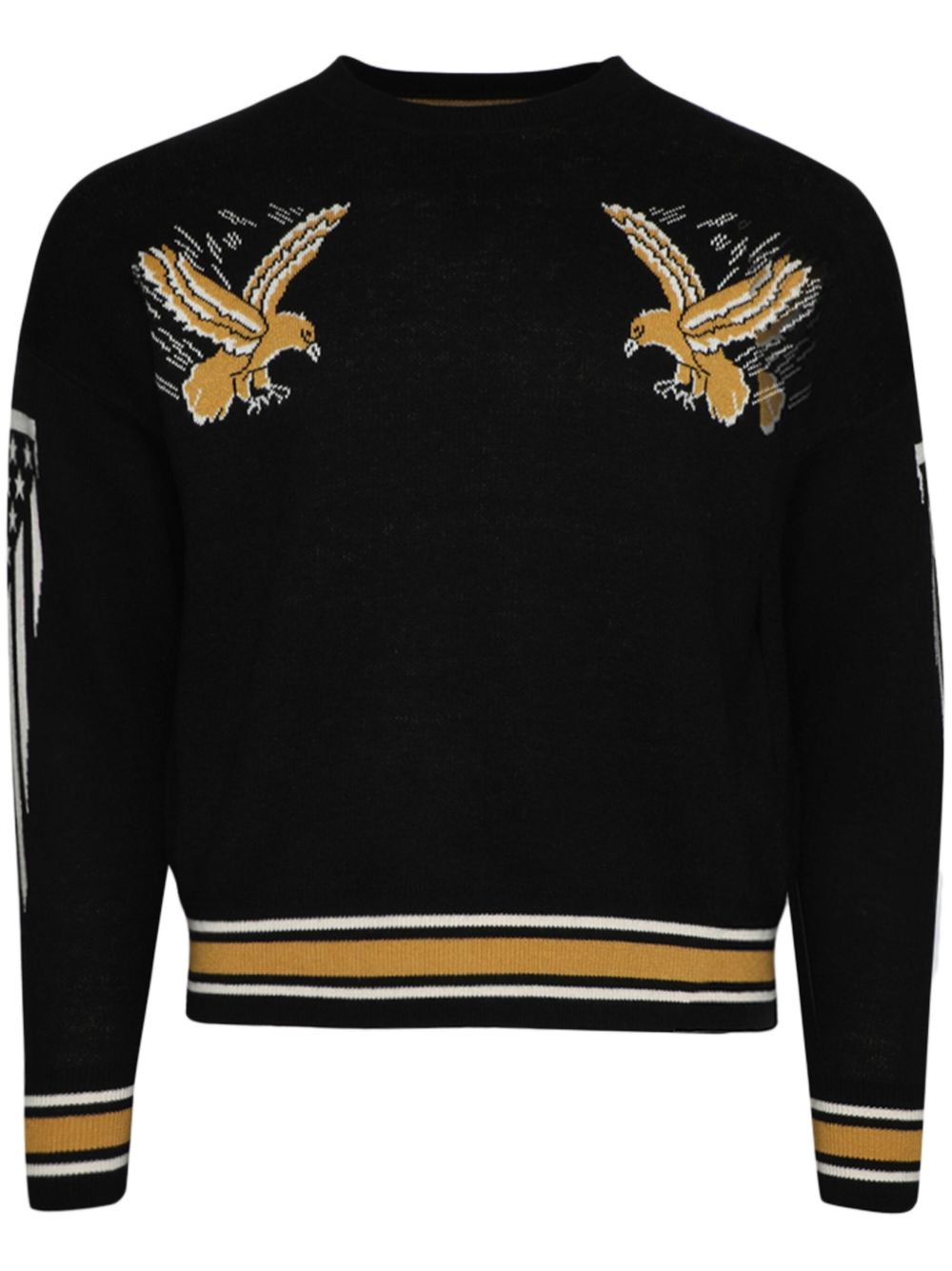 RHUDE Eagle Souvenir 嵌花针织毛衣 - 黑色