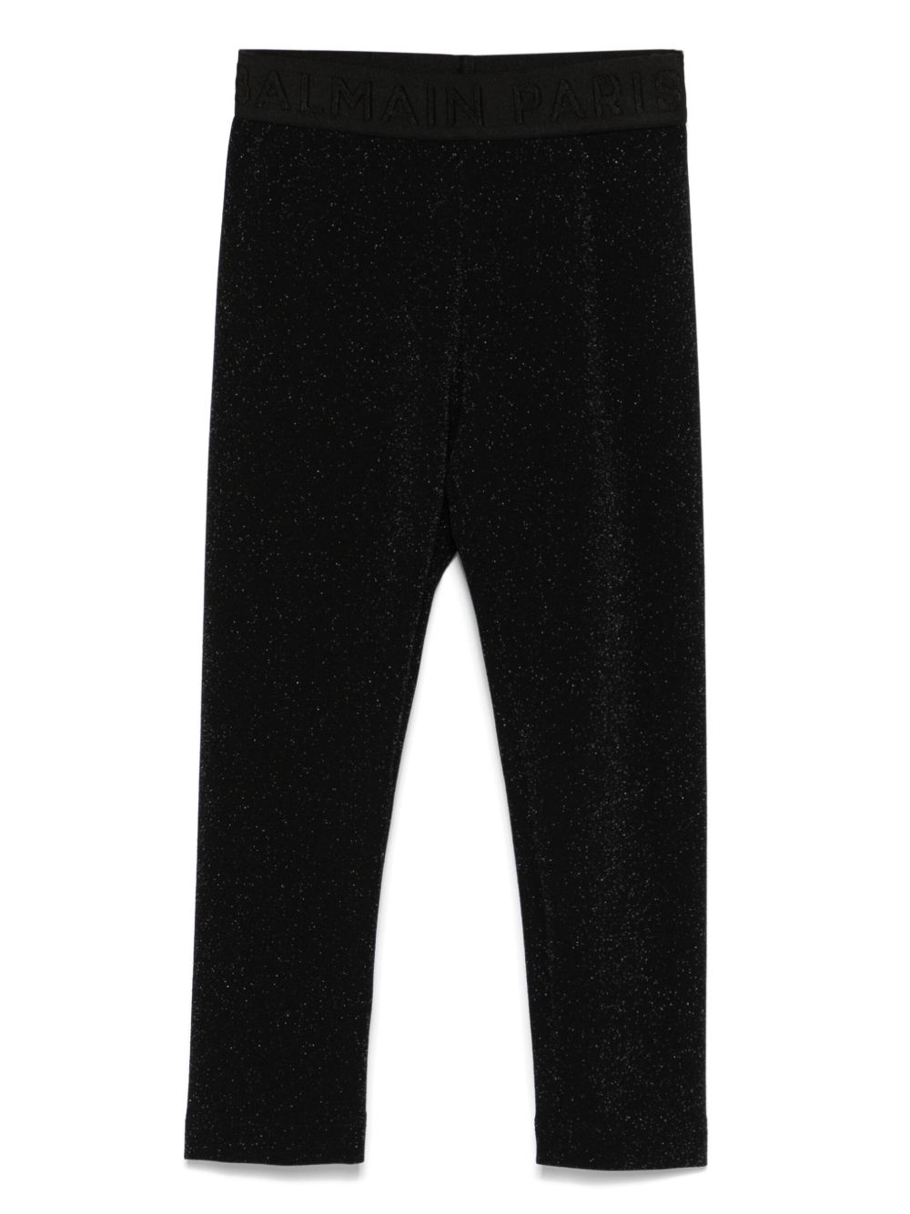 Balmain Kids 亮片金葱打底裤 - 黑色