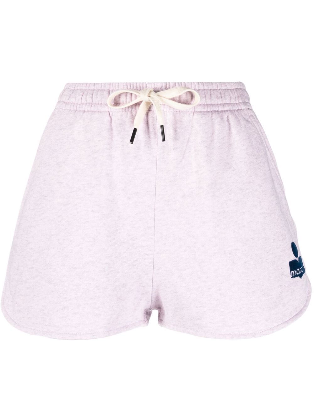MARANT ÉTOILE logo刺绣短裤 - 粉色