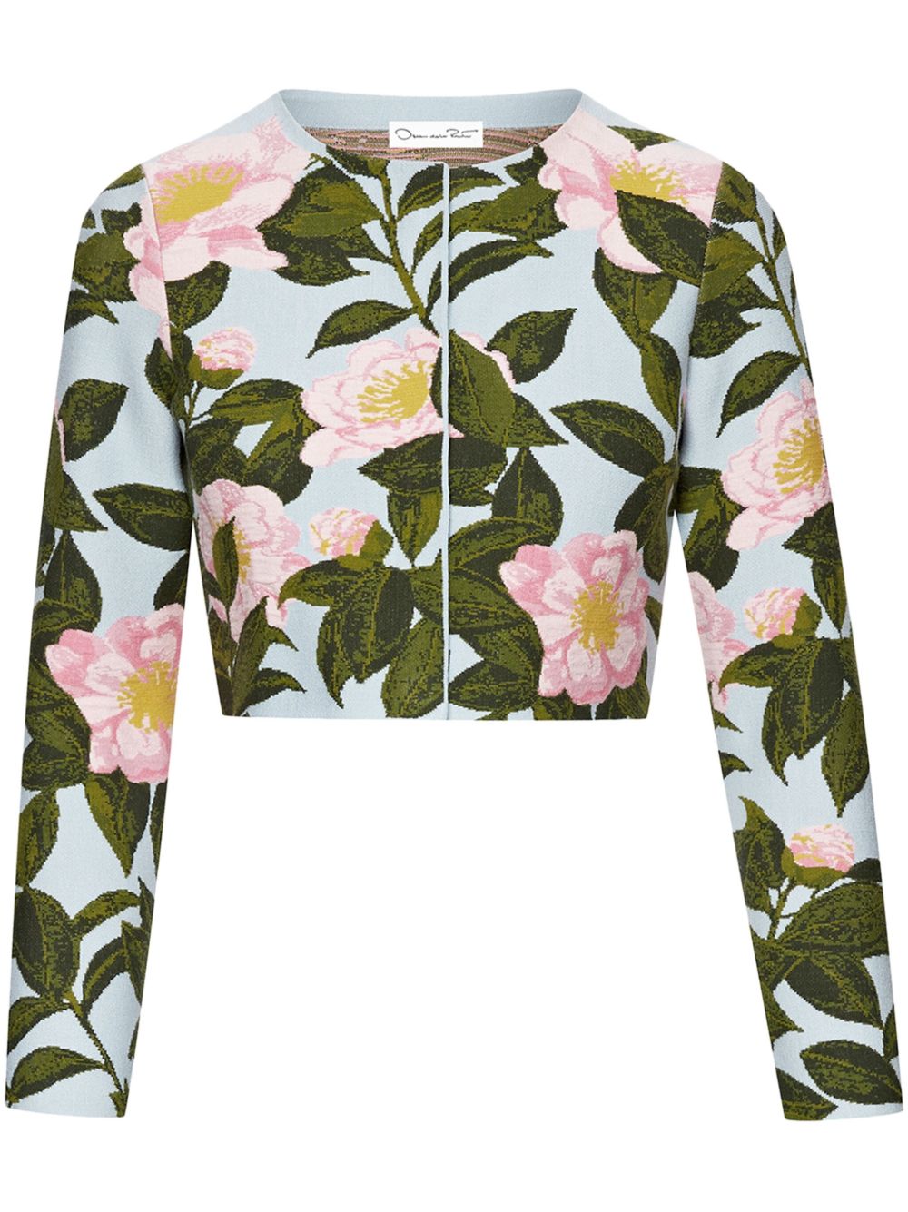 Oscar de la Renta Claudia 花卉提花开衫 - 粉色