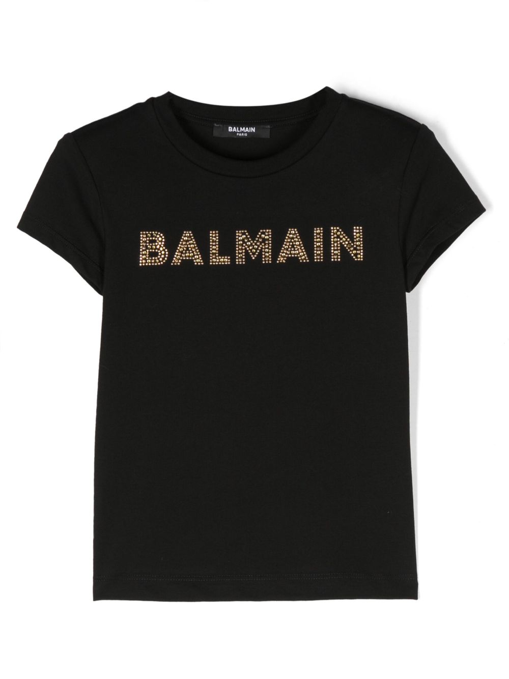 Balmain Kids logo缀饰棉T恤 - 黑色