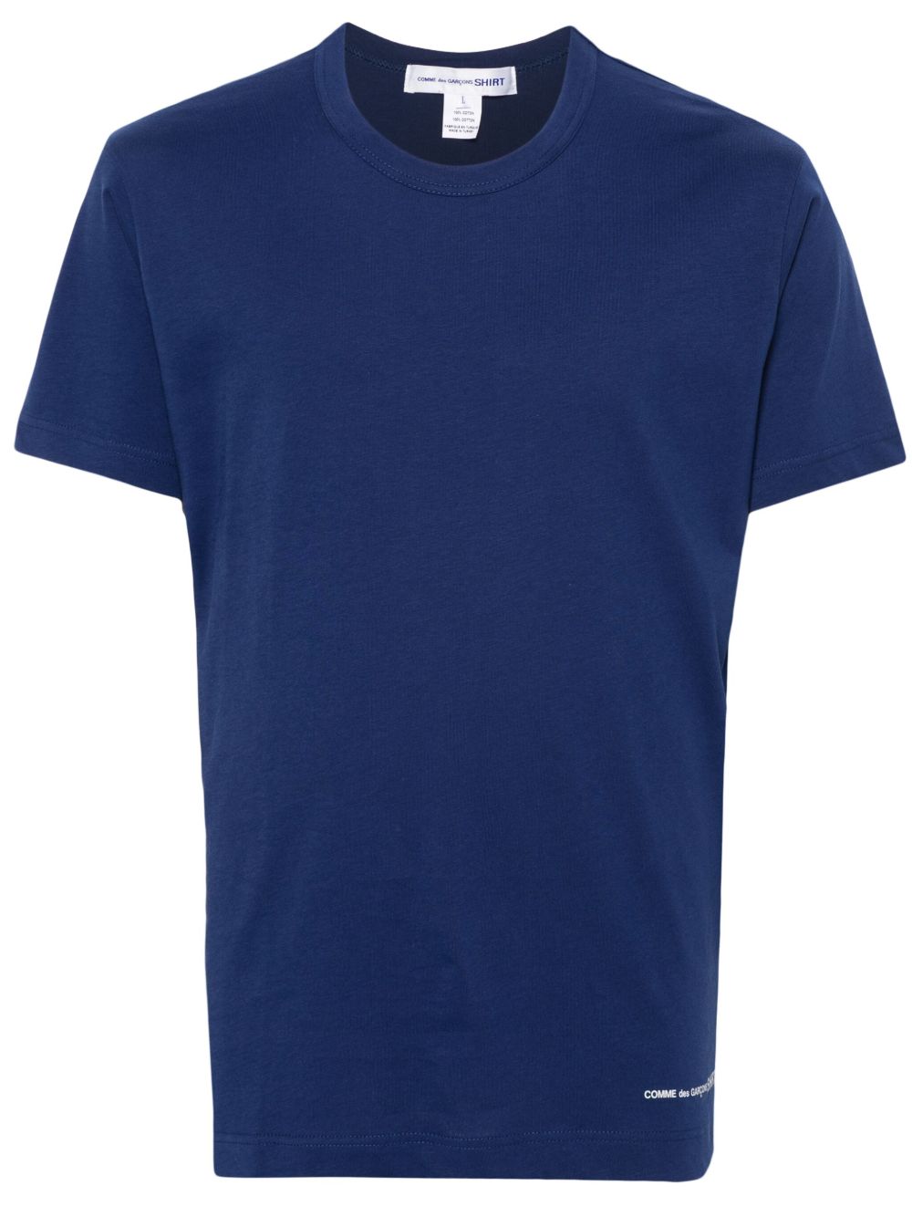 Comme Des Garçons Shirt logo印花棉T恤 - 蓝色