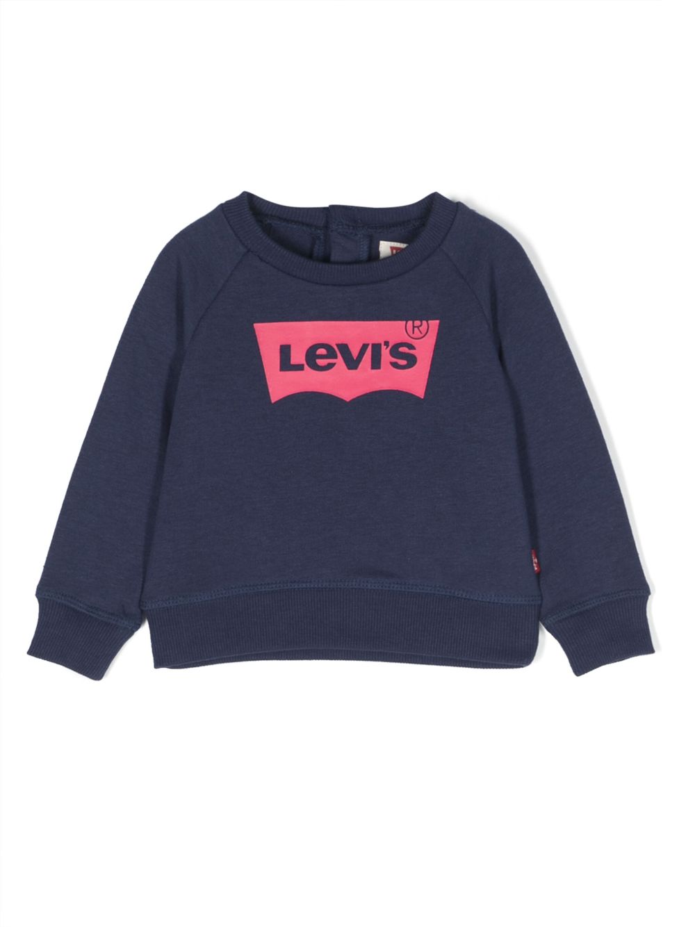 Levi's Kids logo印花罗纹卫衣 - 蓝色