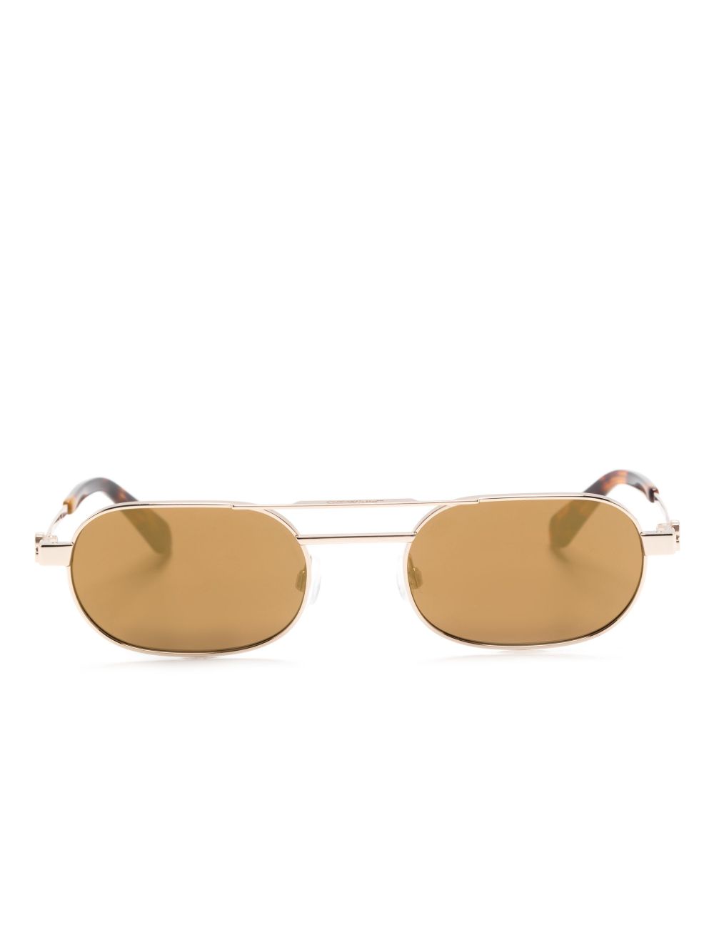 Off-White Eyewear Vaiden 飞行员镜框太阳眼镜 - 金色