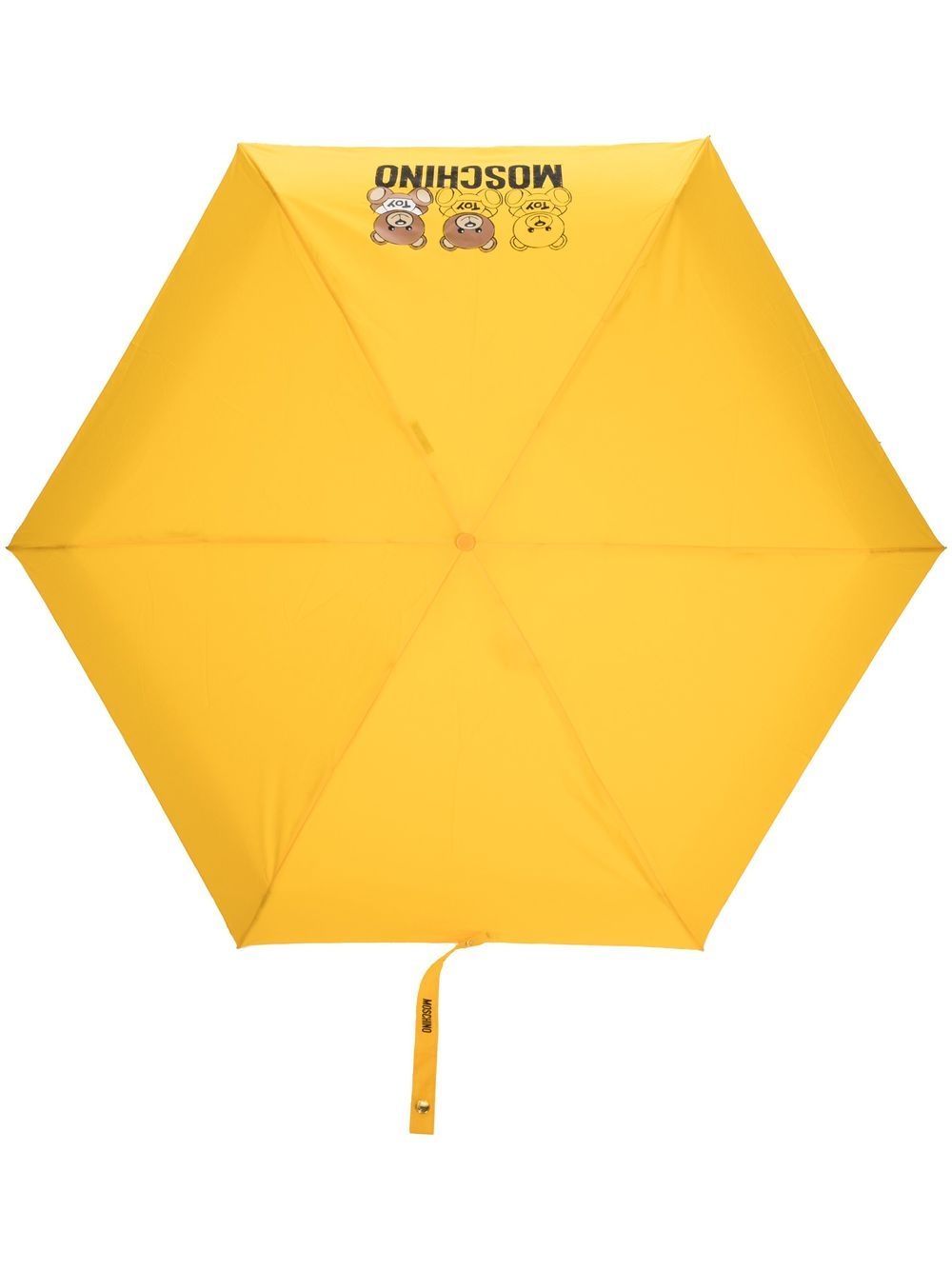 Moschino 莫斯奇诺 Teddy Bear 印花折叠雨伞 - 黄色