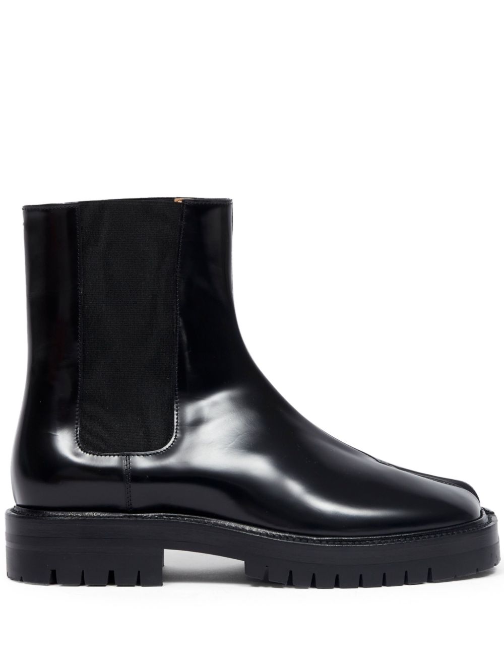 Maison Margiela Tabi 皮质切尔西靴 - 黑色
