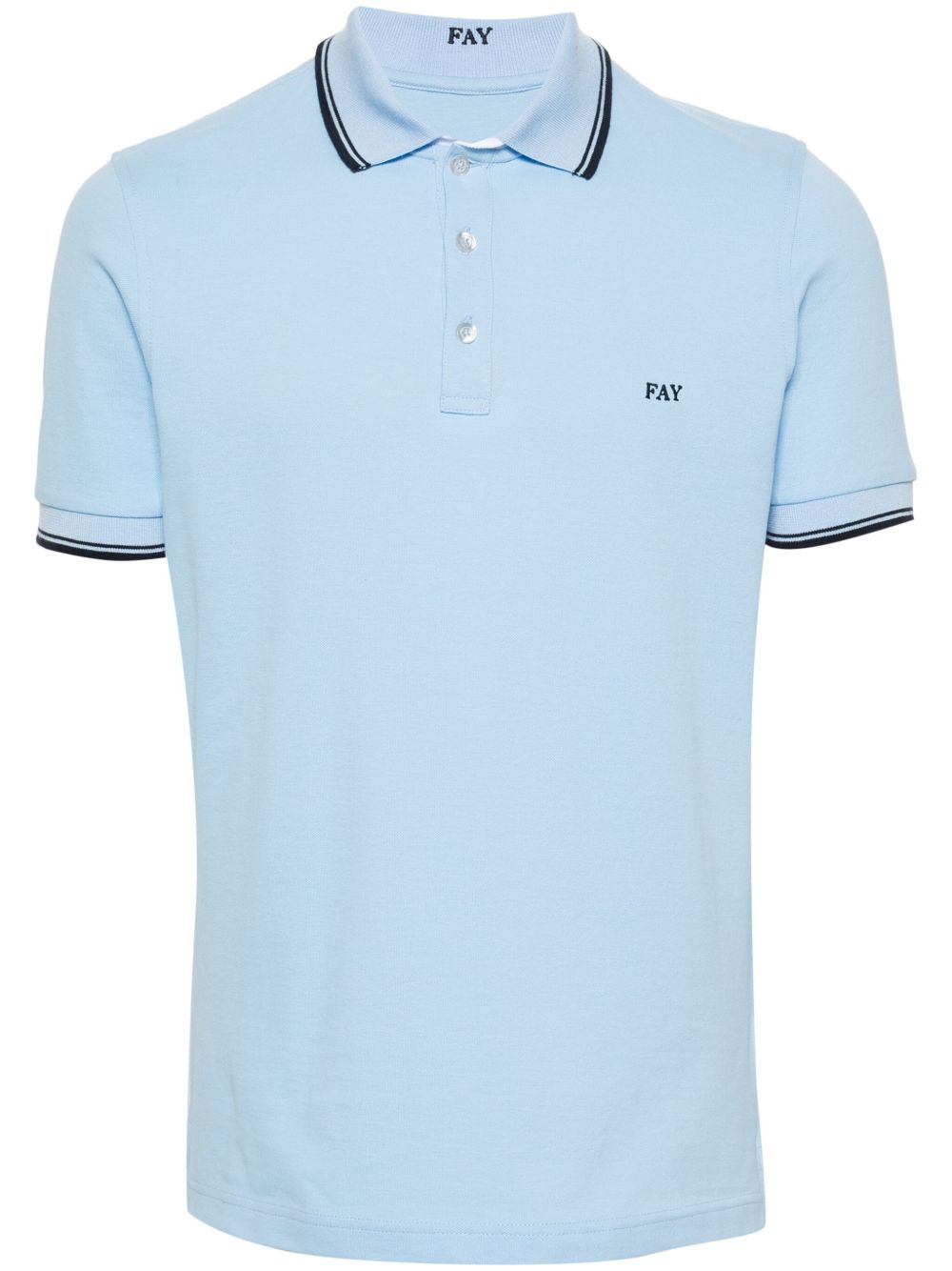 Fay logo刺绣polo衫 - 蓝色