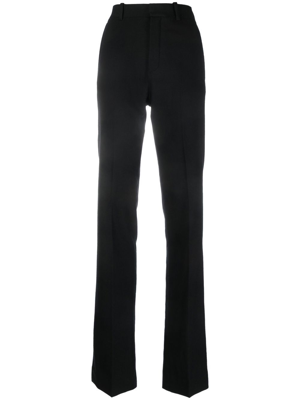 Ann Demeulemeester 精裁高腰长裤 - 黑色