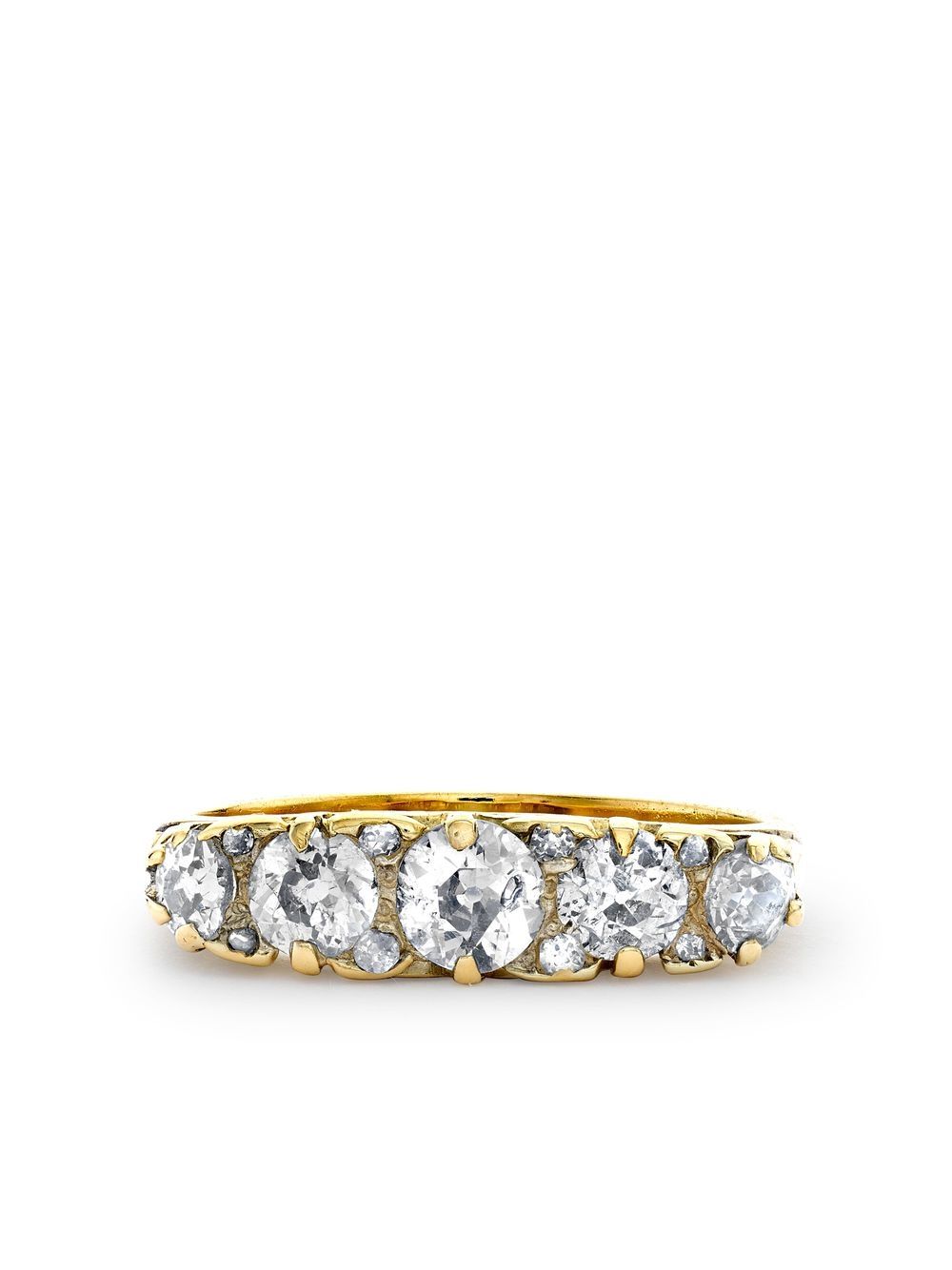 Pragnell Vintage 18K黄金 Victorian 风格钻石五颗宝石戒指 - 金色
