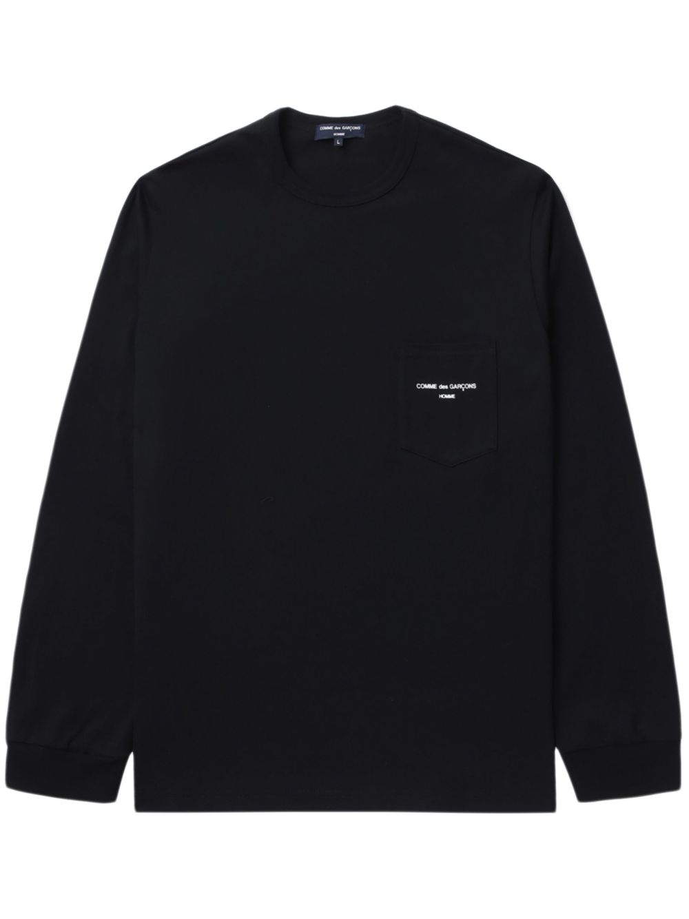 Comme des Garçons Homme logo印花长袖T恤 - 黑色