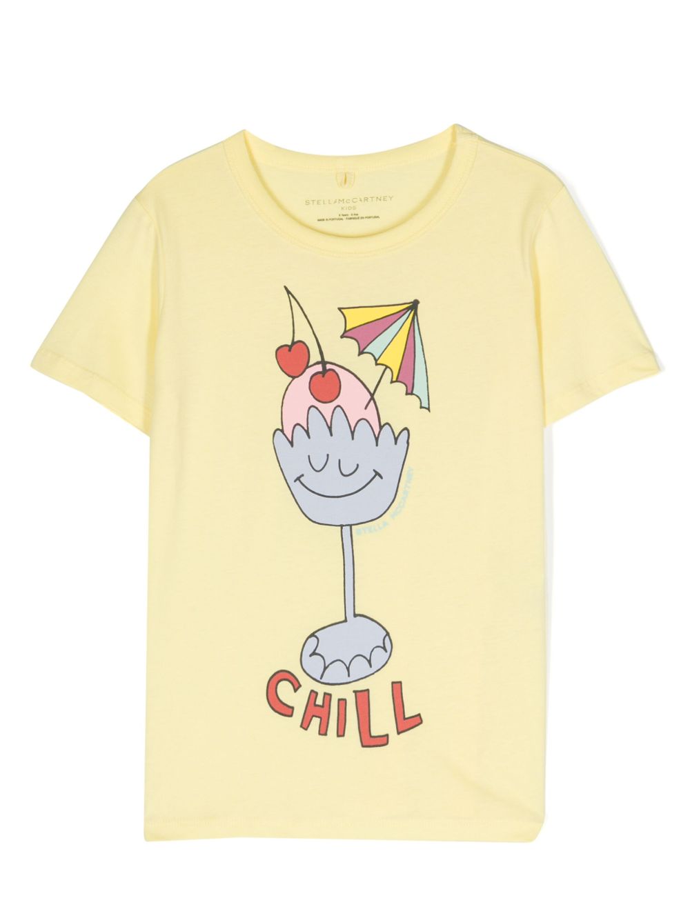 Stella McCartney Kids 插画风印花棉T恤 - 黄色