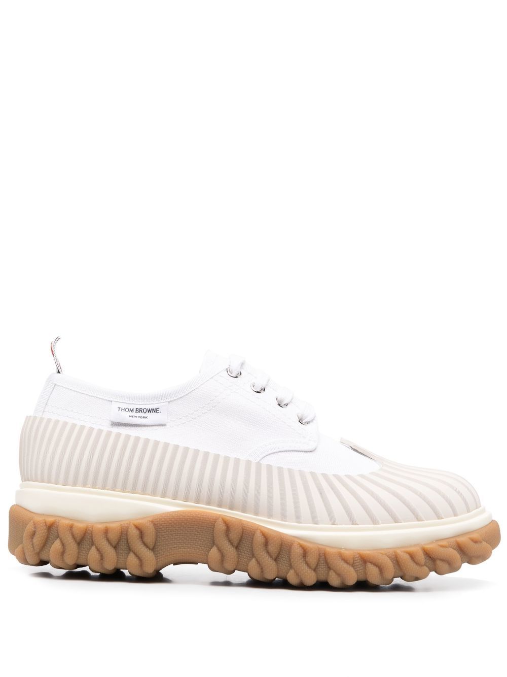 Thom Browne 模压鞋底系带运动鞋 - 白色