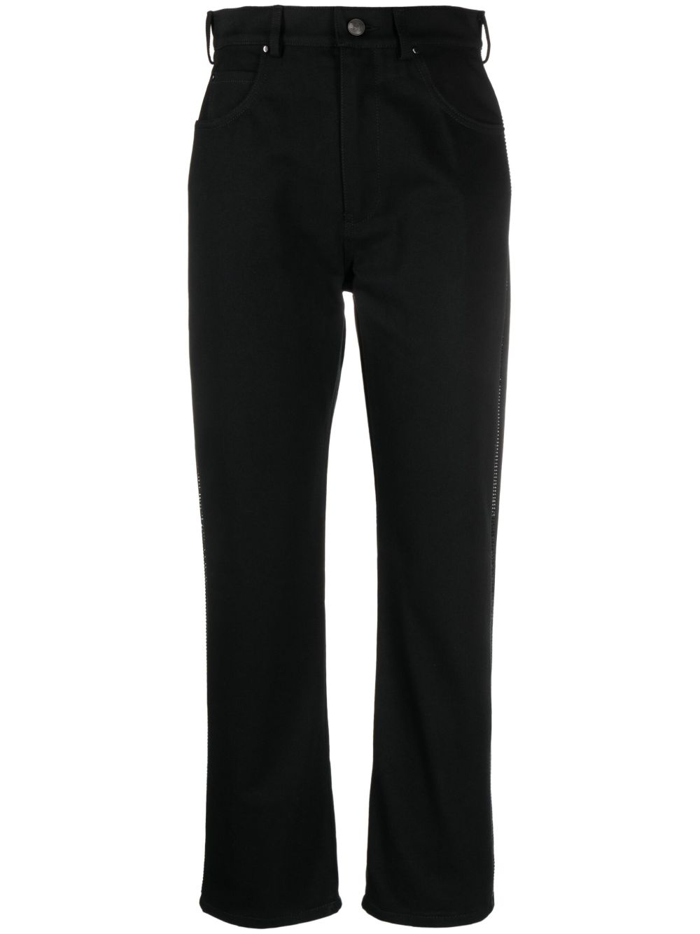 Max Mara 高腰直筒牛仔裤 - 黑色