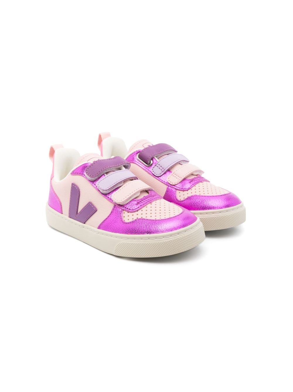 VEJA Kids V-10 板鞋 - 粉色