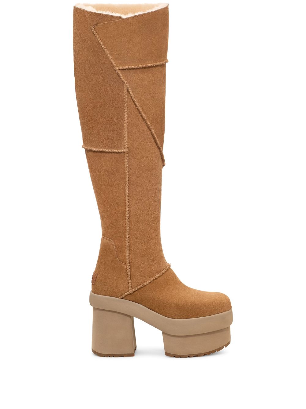 UGG New Heights 厚底靴子 - 褐色