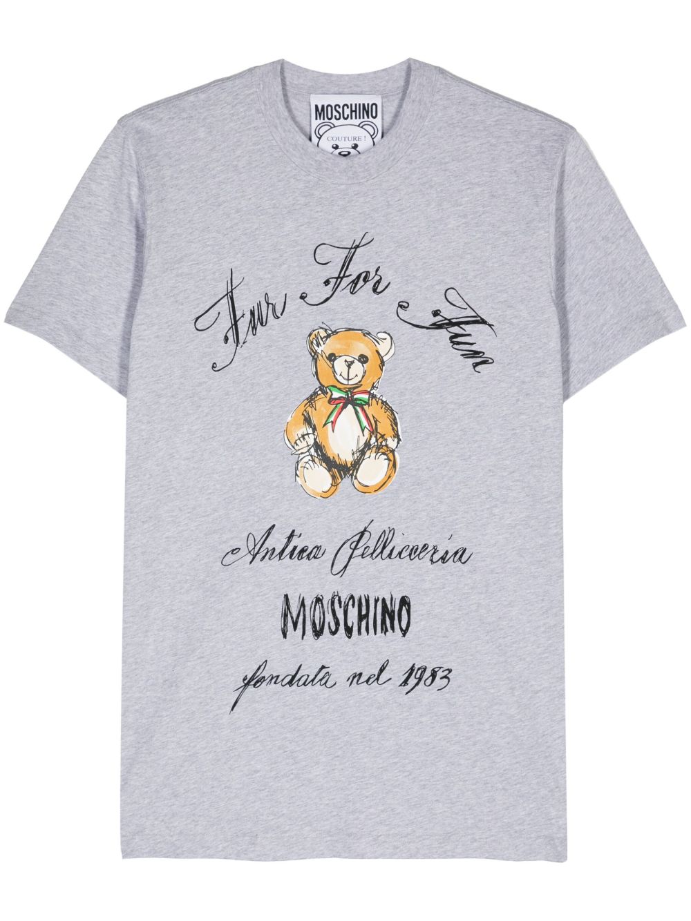Moschino 泰迪熊印花T恤 - 灰色