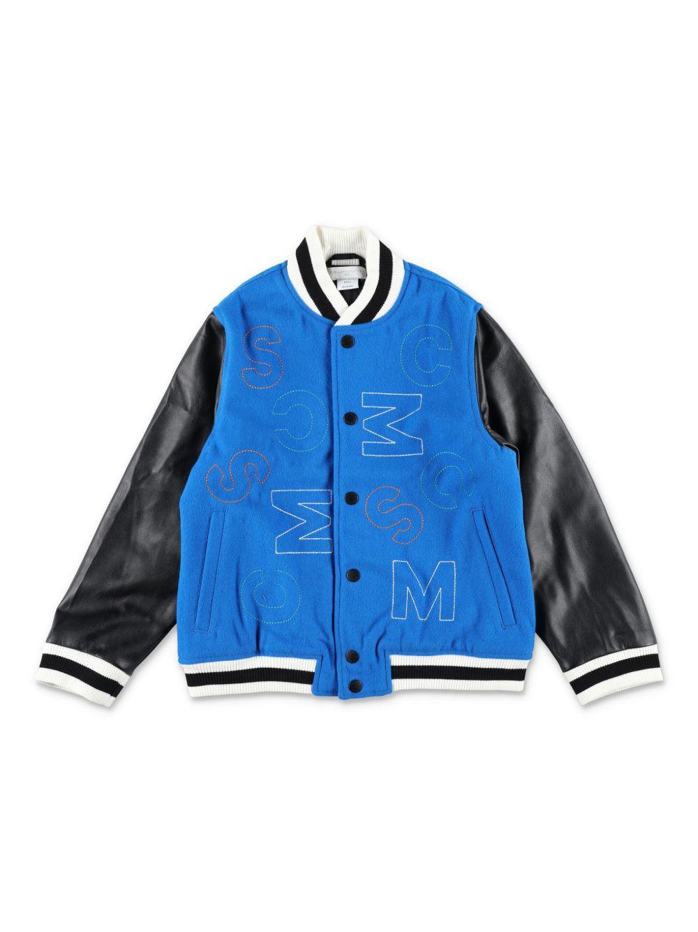Stella McCartney Kids Stella 图案飞行员夹克 - 蓝色