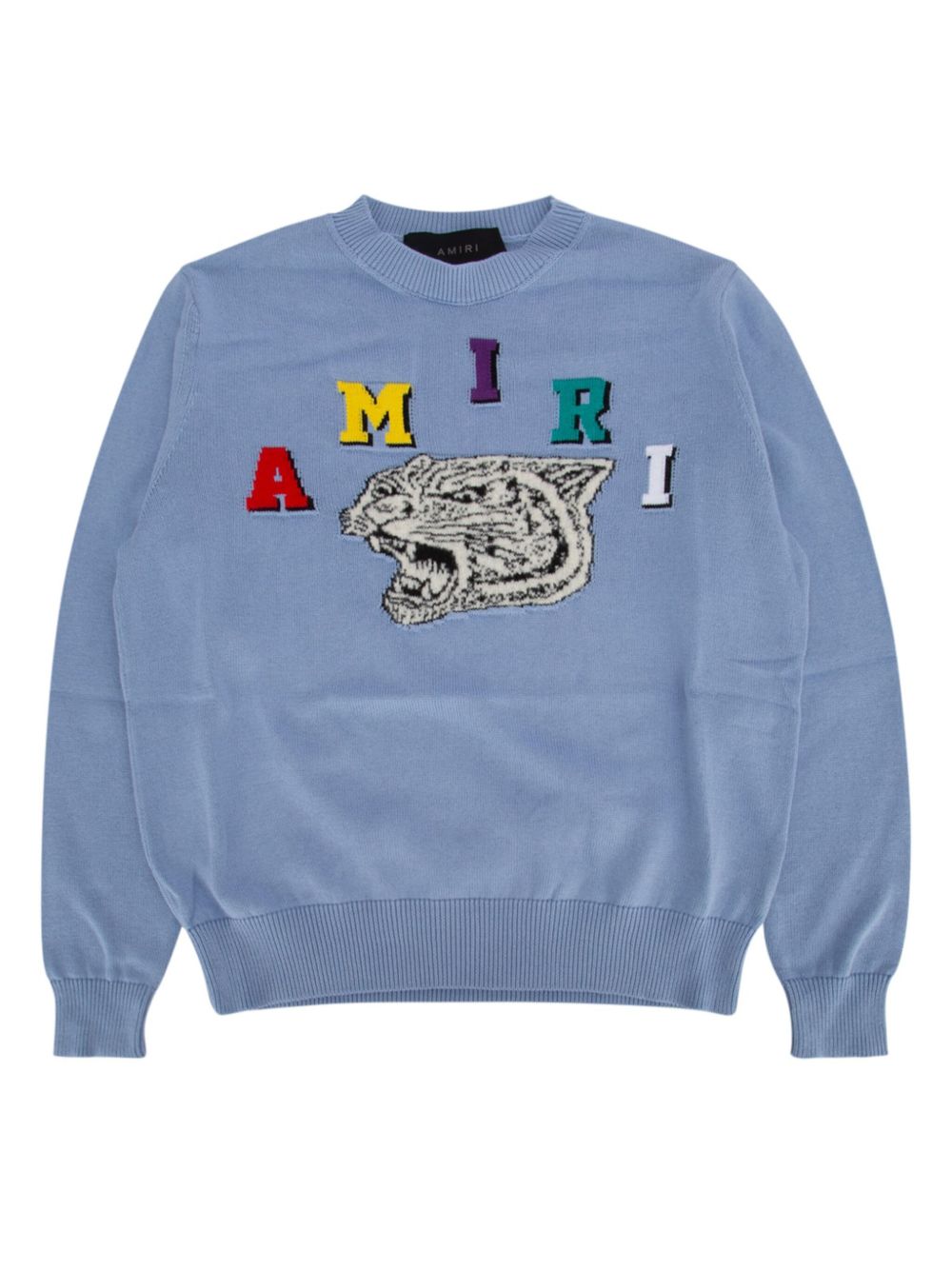 AMIRI KIDS logo提花毛衣 - 蓝色
