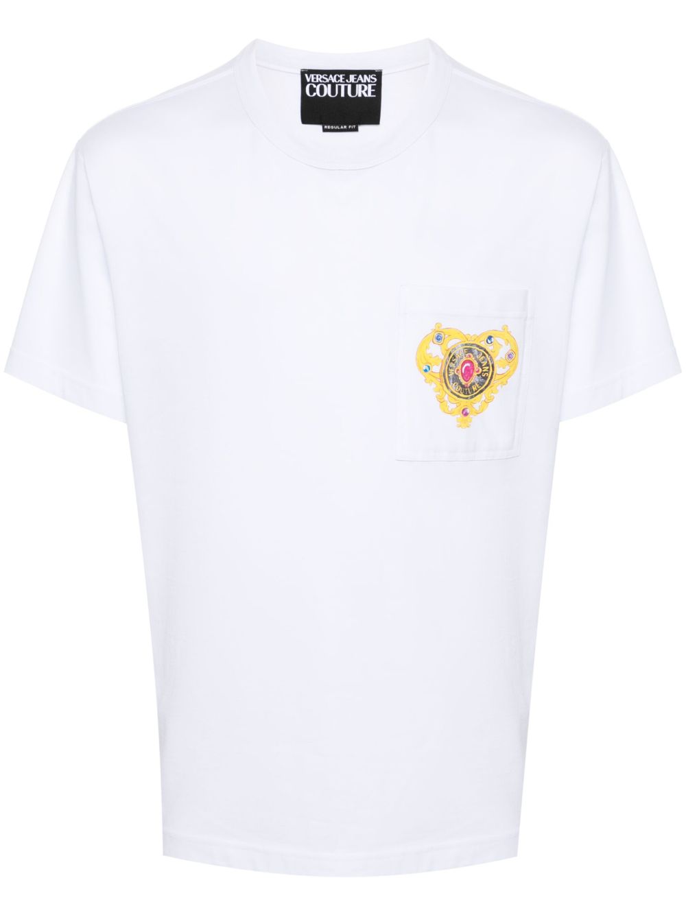 Versace Jeans Couture logo印花棉T恤 - 白色