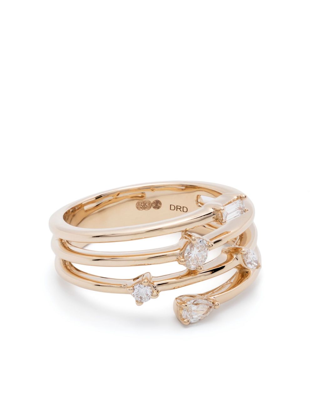 Dana Rebecca Designs 14K黄金 Alexa Jordyn 钻石戒指 - 金色