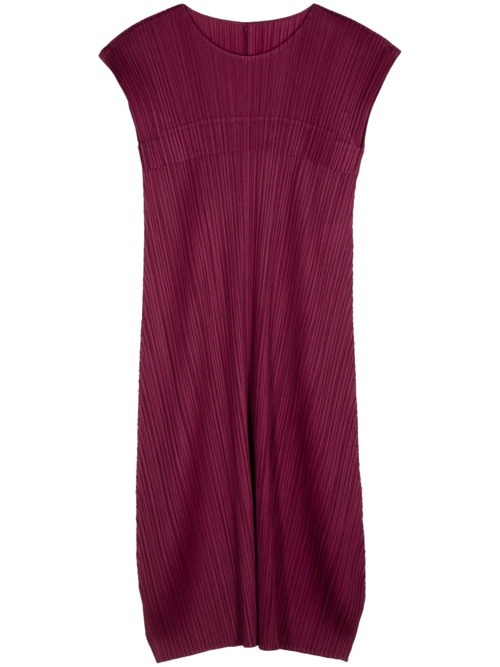 Pleats Please Issey Miyake May 百褶中长连衣裙 - 紫色