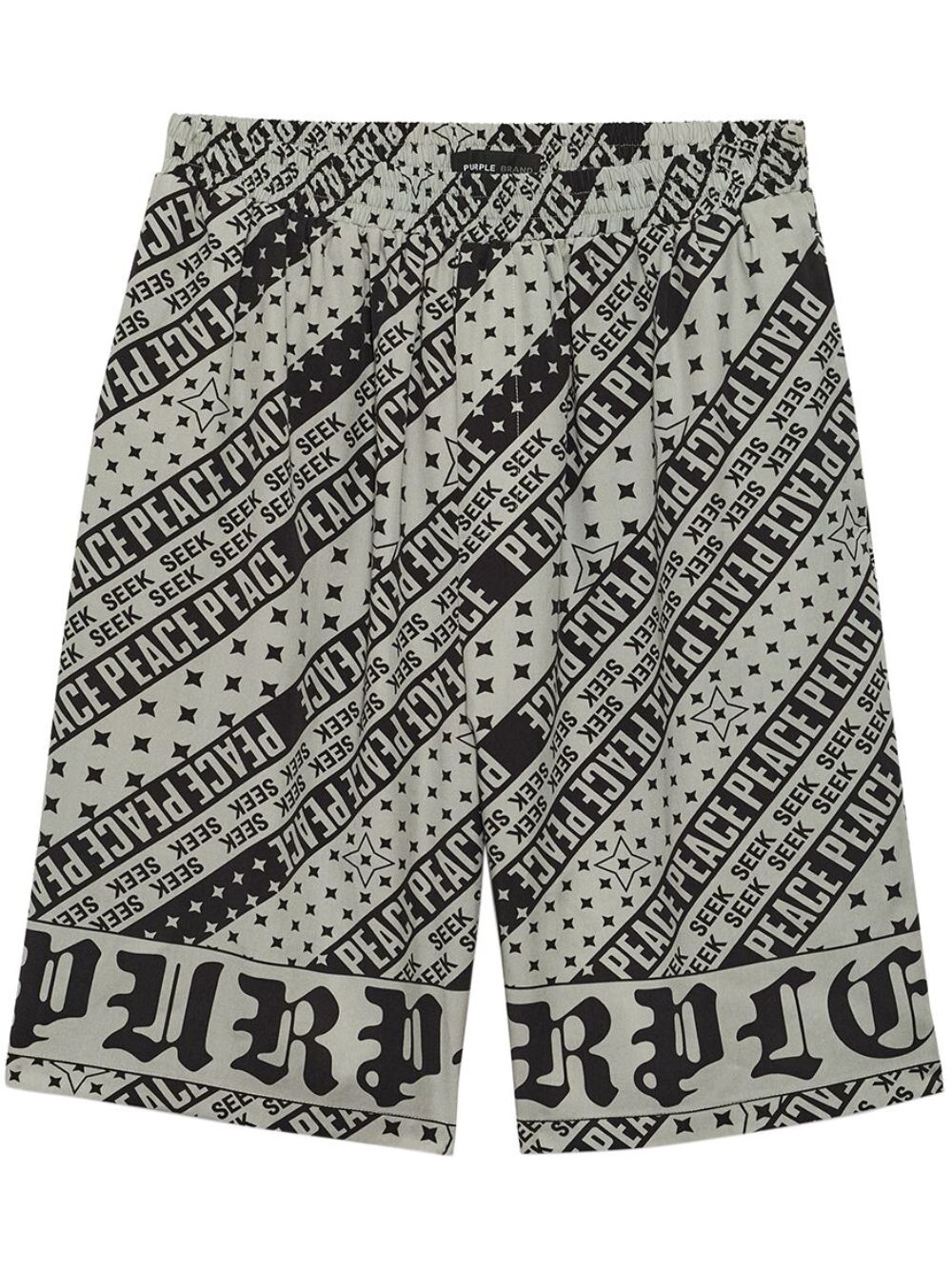 Purple Brand Flag Bandana 百慕大短裤 - 灰色