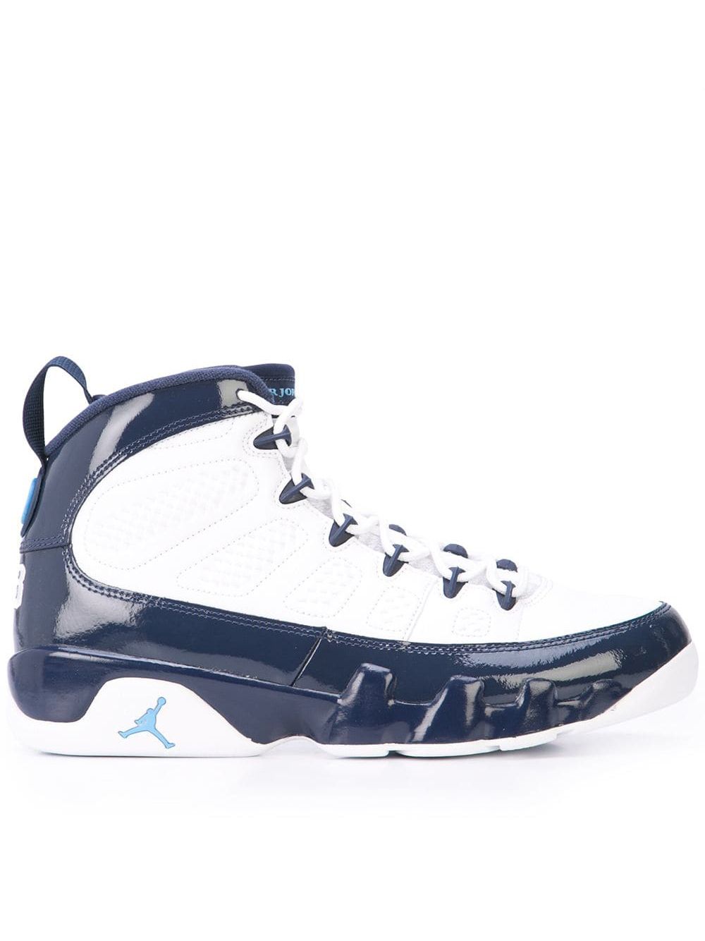 Jordan logo亮漆拼接运动鞋 - 白色