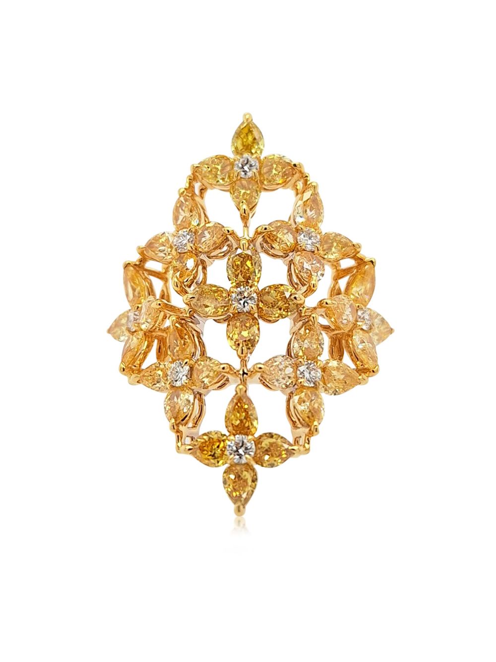 HYT Jewelry 18K黄金钻石戒指 - 银色