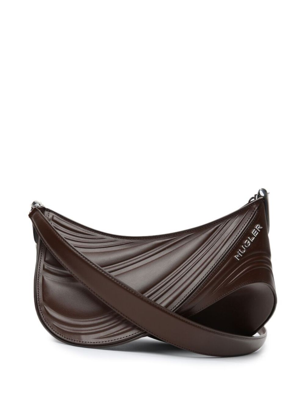 Mugler Spiral Curve 01 单肩包 - 褐色