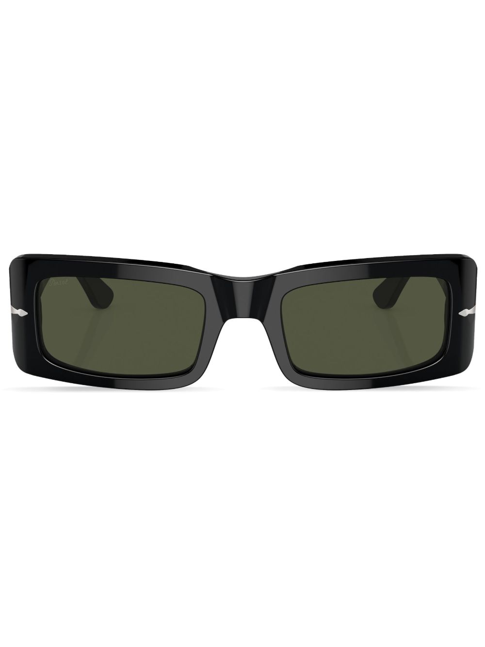 Persol Francis 长方形框太阳眼镜 - 黑色