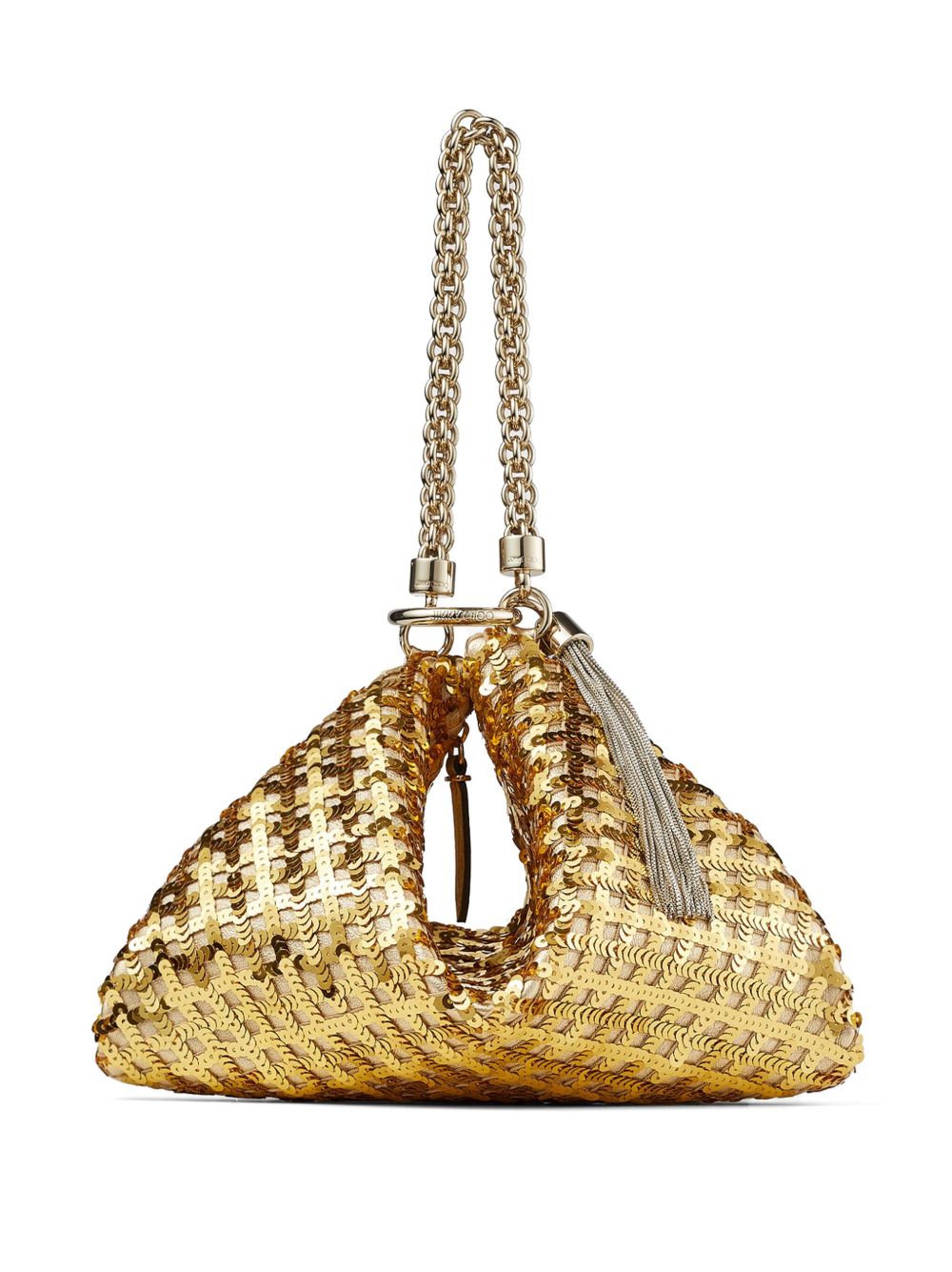 Jimmy Choo Callie 亮片缀饰手拿包 - 金色
