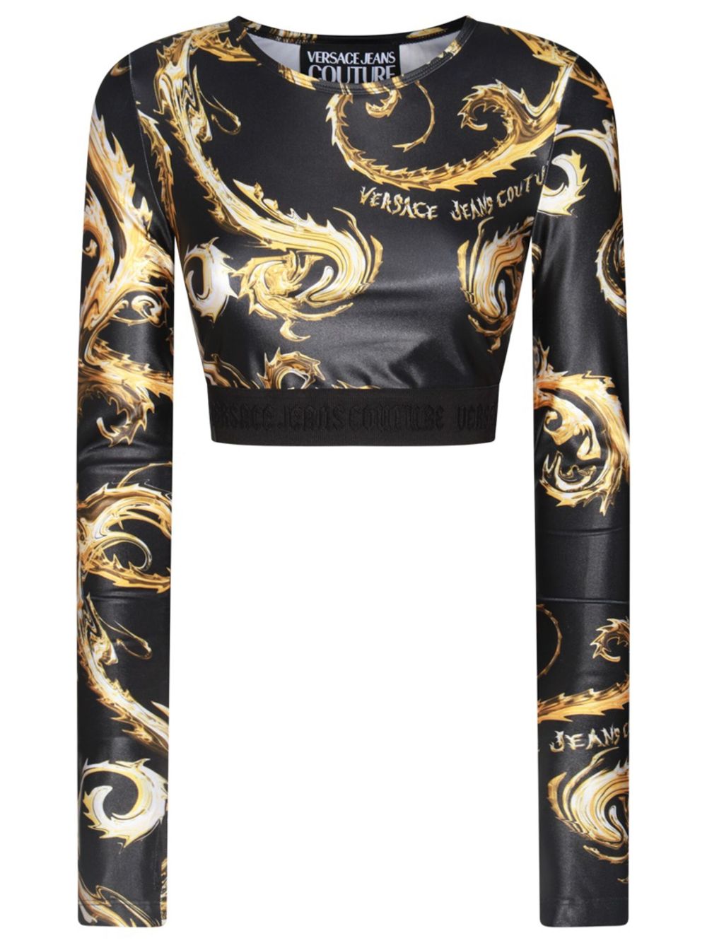 Versace Jeans Couture Barocco 短款上衣 - 黑色