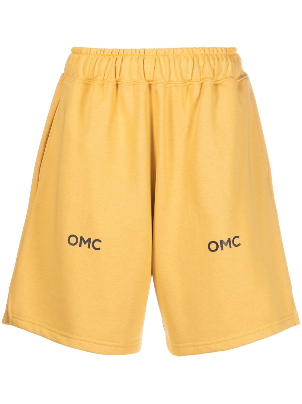 Omc logo印花运动短裤 - 黄色