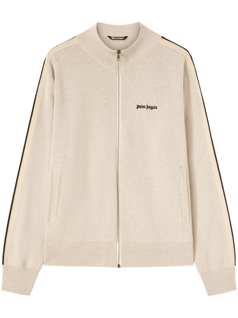Palm Angels logo刺绣针织夹克 - 中性色