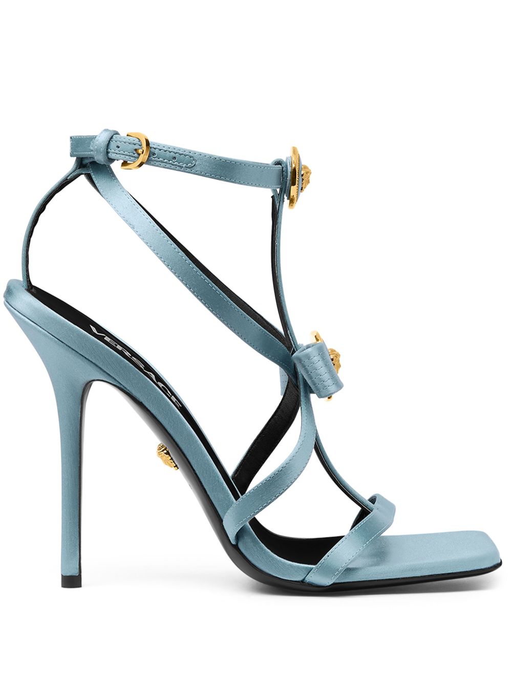 Versace Gianni 罗缎笼形凉鞋 - 蓝色
