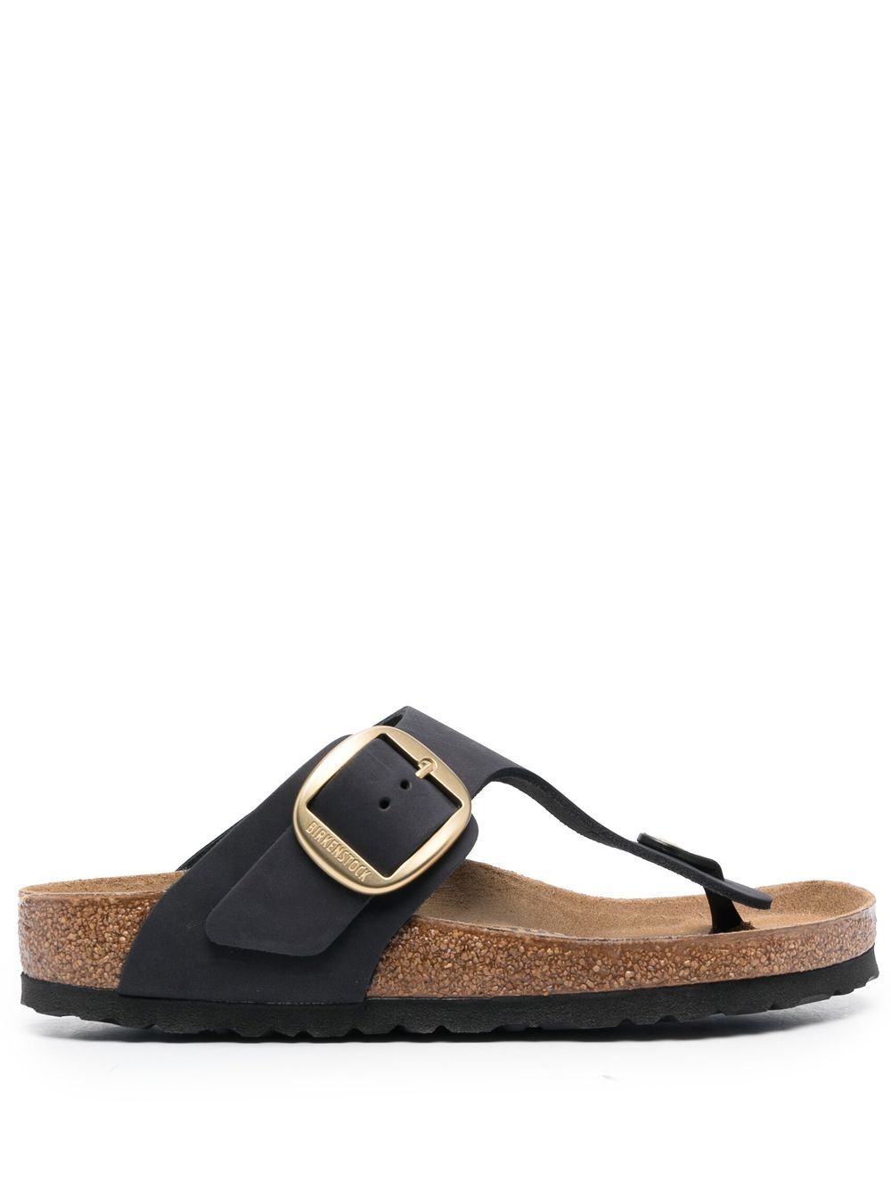 Birkenstock Gizeh 搭扣低跟凉鞋 - 黑色