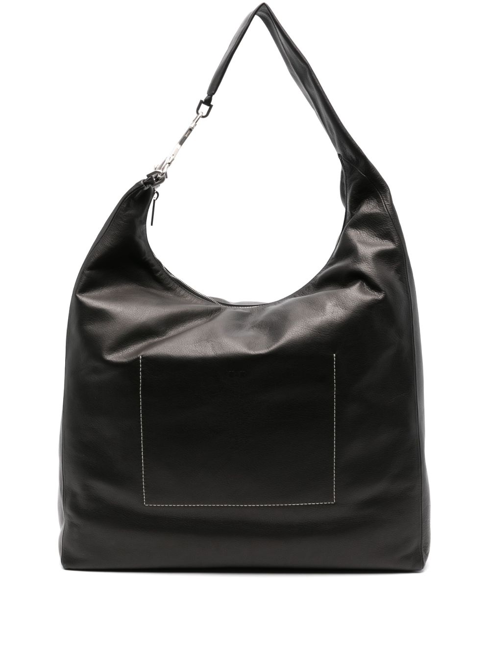 Rick Owens Cerberus 皮质单肩包 - 黑色