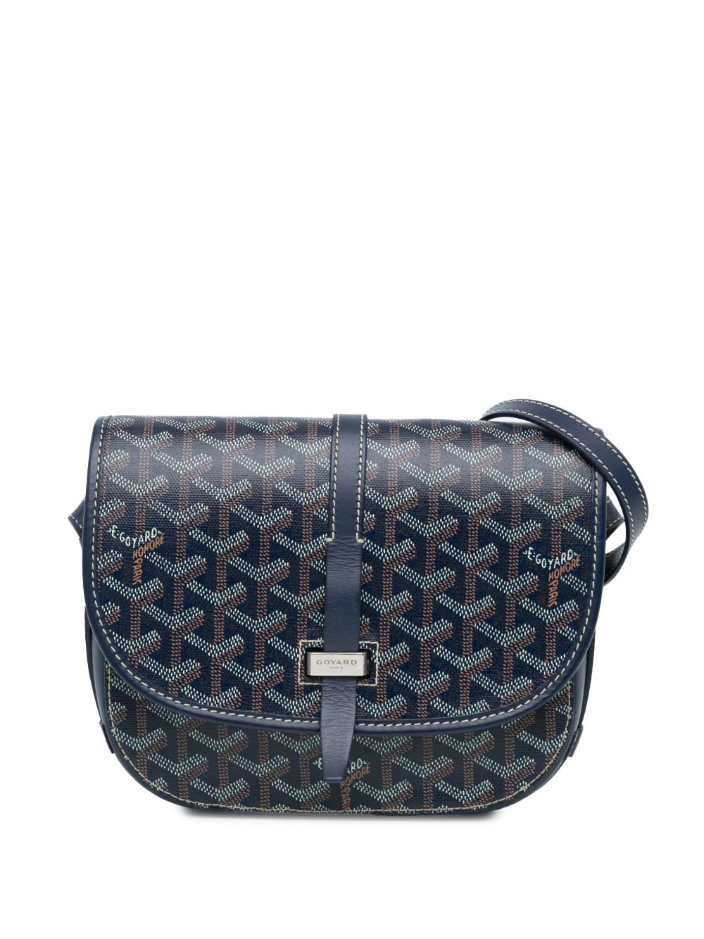 Goyard Pre-Owned 2019 Goyardine Belvedere PM crossbody bag - 蓝色