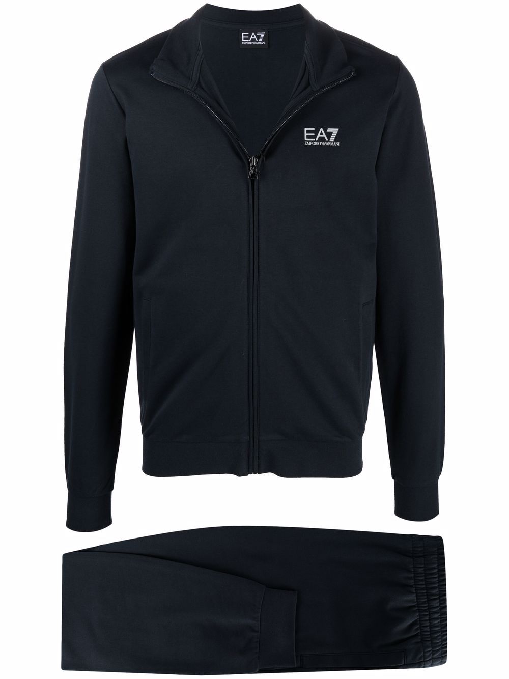 Ea7 Emporio Armani logo印花运动套装 - 蓝色