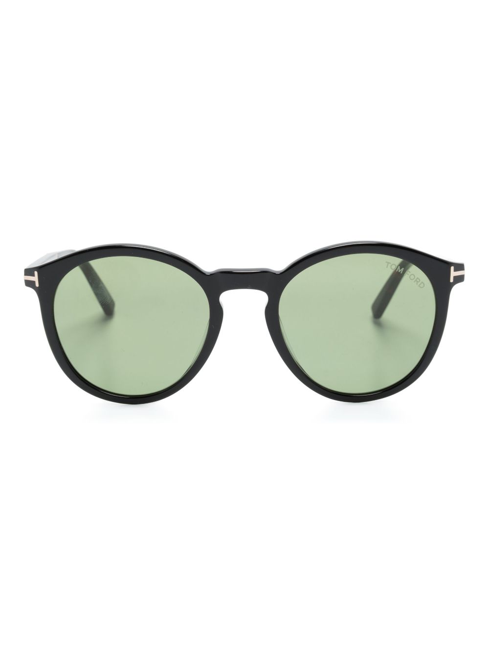 TOM FORD Eyewear Elton logo压纹太阳眼镜 - 黑色