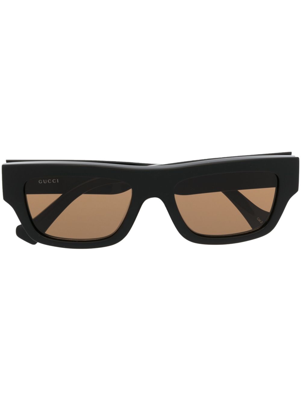 Gucci Eyewear 方框有色镜片太阳眼镜 - 黑色