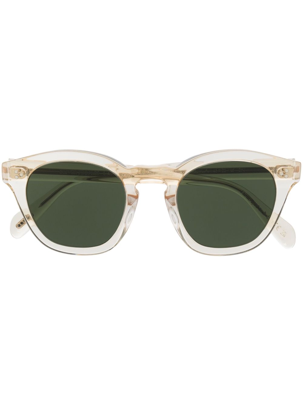 Oliver Peoples 圆形镜框有色镜片太阳眼镜 - 中性色
