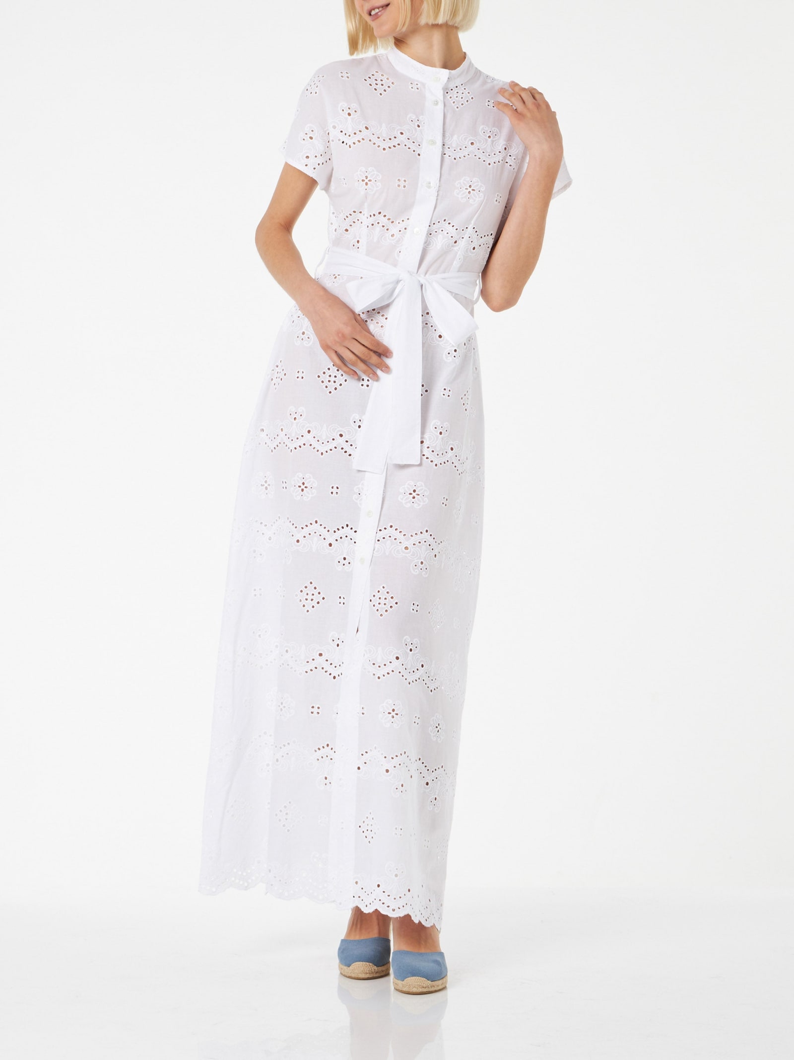 MC2 Saint Barth Woman White Sangallo Dress Keira