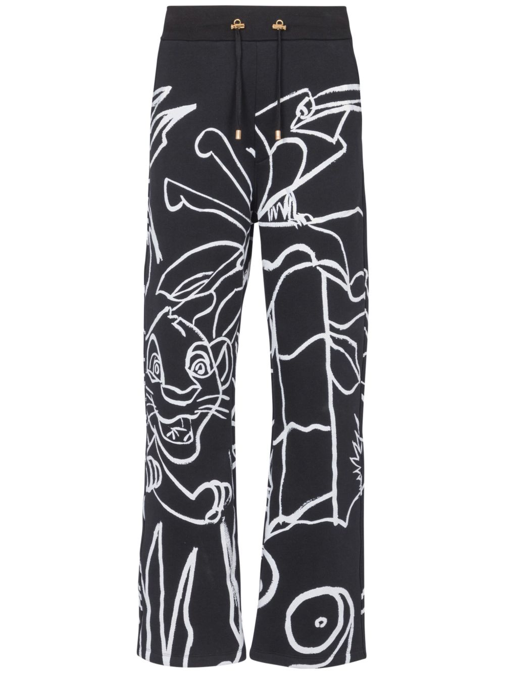 Balmain x Disney 抽绳长裤 - 黑色